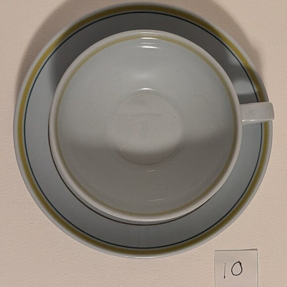 Vintage Handpainted Arabia Finland Windflower Teacup and Saucer with Flaw - Picture 3 of 14